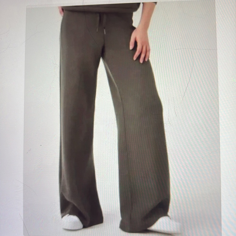 Spanx AirEssentials Wide Leg Pants Dark Palm Green 3X Petite NWT